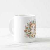 KI-generierte Katzenblumen Kaffeetasse (Vorderseite Links)