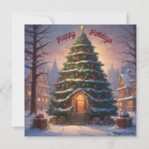 KI herunterladbare Tür in einer Weihnachtsbaumkart