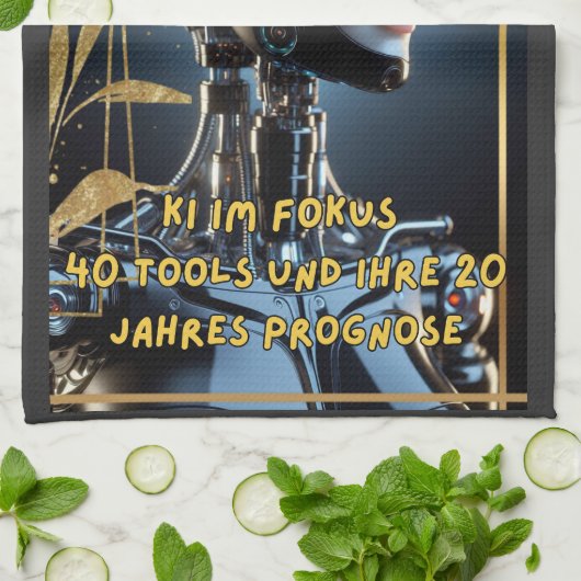 KI im Fokus Geschirrtuch (Gefaltet)