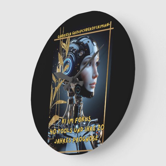 KI im Fokus Große Wanduhr (Winkel)