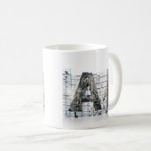 KI Industrielle Buchstabenform-Architektur-Kunst Kaffeetasse (VorderseiteRechts)