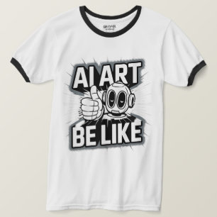 KI ist wie T - Shirt White nach oben zu werfen