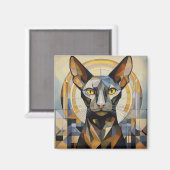 KI-Katze Magnet (Vorderseite/Rückseite)