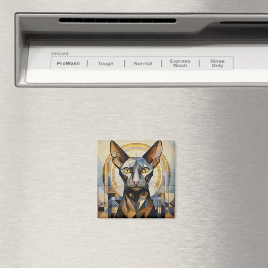 KI-Katze Magnet (In Situ (Geschirrspüler))