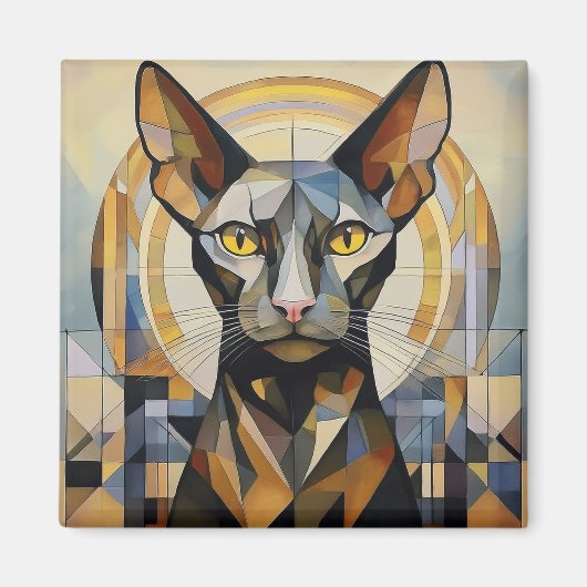 KI-Katze Magnet (Vorne)