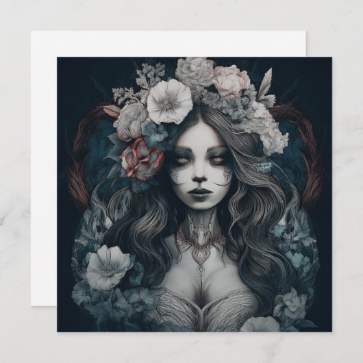 KI-Korpusbraut Feiertagskarte (Vorne/Hinten)