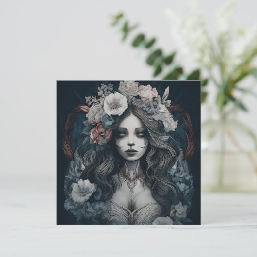 KI-Korpusbraut Feiertagskarte (Stehend Vorderseite)