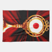 KI-Kunst eines eucharistischen Wunders Geschirrtuch (Horizontal)