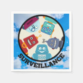 KI (Künstliche Intelligenz) - Überwachung Serviette (Vorderseite)