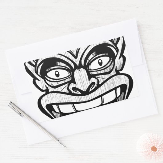 Ki-Maske Rechteckiger Aufkleber (Umschlag)