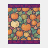 KI Pumpkin und Herbstleaves Blanket Fleecedecke (Vorderseite)