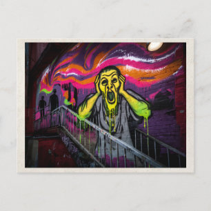 KI Remix Fine Art Graffiti Urbane Straßenkunst Postkarte