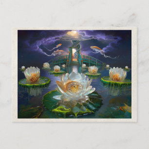 KI-Remix Fine Art Landschaft Surrealismus Dreamcor Postkarte