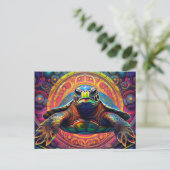 KI-Schildkröte Postkarte (Stehend Vorderseite)