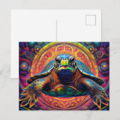 KI-Schildkröte Postkarte (Vorne/Hinten)