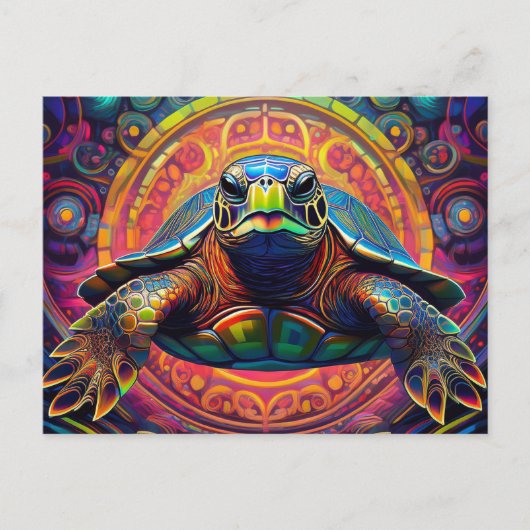 KI-Schildkröte Postkarte (Vorderseite)