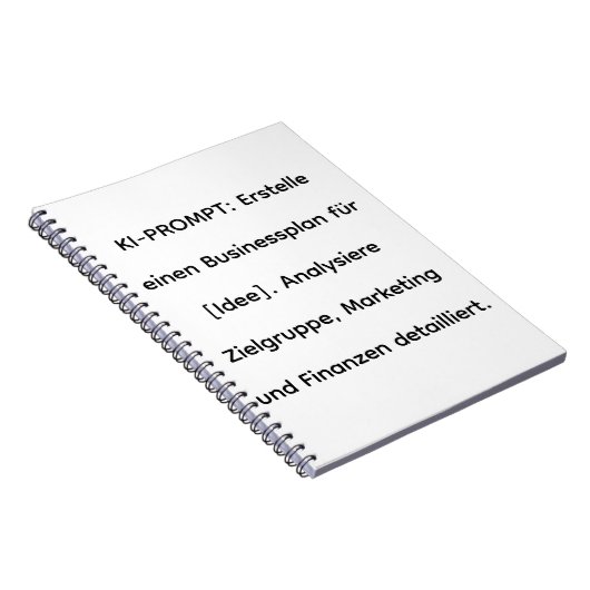 ​KI-Software-Tool: Businessplan-Generator 2026 Notizblock (Rechte Seite)