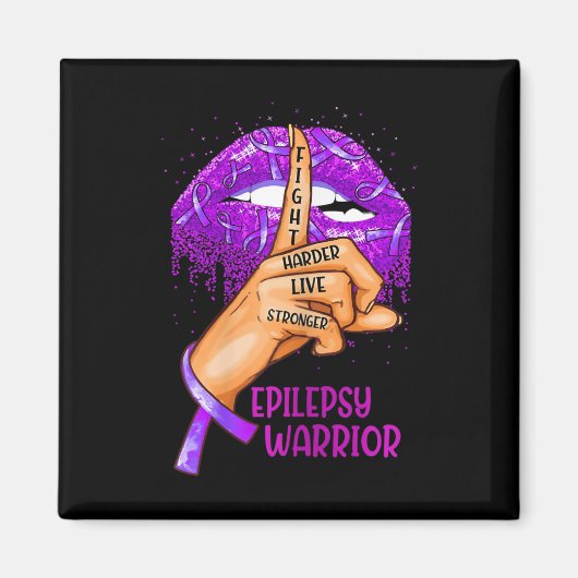 Ki Support Epilepsy Awareness Costume Lips Magnet (Vorne)