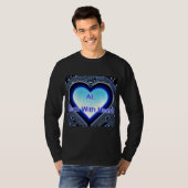 KI: Tech mit Herz Männer Langarm Schwarzes T-Shirt (Vorne ganz)