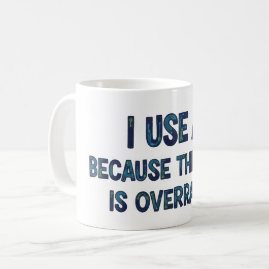 KI-Text Kaffeetasse (Vorderseite Links)