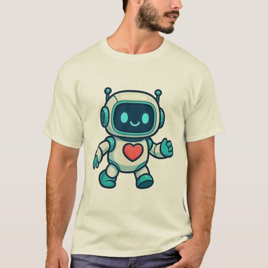 KI- und Roboter-Charaktere T-Shirt (Vorderseite)