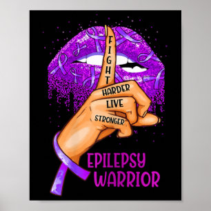 Ki unterstützt Epilepsie-Bewusstsein Kostüm Lippen Poster