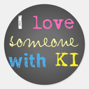 KI-Unterstützungs-Aufkleber Runder Aufkleber