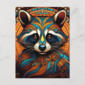 KI-Waschbären Postkarte (Vorderseite)