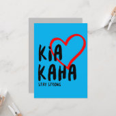 Kia kaha bleibe stark karte (Vorderseite/Rückseite Beispiel)