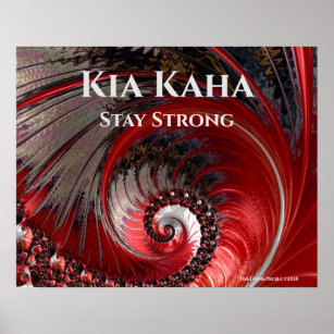 Kia Kaha Bleibe Strong thematisch Poster