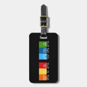 Kia Ora Bright Farbenfrohe Freundlichkeit NZ Gruß Gepäckanhänger (Vorderseite vertikal)