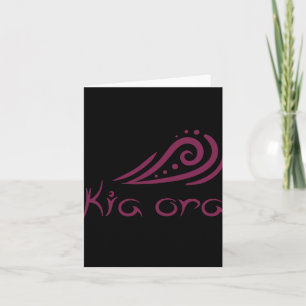 Kia Ora Hallo Welle auf Maori Neuseeland Lynesian Karte