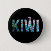 KIA ORA KIWI GREETING 6 CM RUNDABZEICHEN BUTTON (Vorderseite)