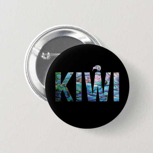 KIA ORA KIWI GREETING 6 CM RUNDABZEICHEN BUTTON (Vorne & Hinten)