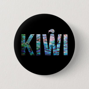 KIA ORA KIWI GREETING 6 CM RUNDABZEICHEN BUTTON