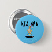 Kia ora Kiwi Maori Greeting Button (Vorne & Hinten)