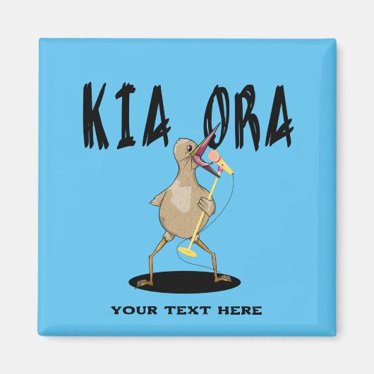 Kia ora Kiwi Maori Greeting Magnet (Vorne)