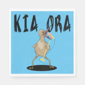 Kia ora Kiwi Maori Greeting Serviette (Vorderseite)