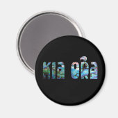 KIA ORA KIWI NEW ZEALAND MAGNET (Vorderseite/Rückseite)