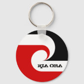 Kia Ora & Maori Flag, Neuseeland / Sport, Rugby Schlüsselanhänger (Rückseite)