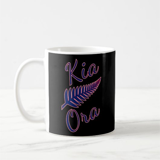 Kia Ora Maori Gruß Neuseeland Prix Silver Fe Kaffeetasse (Links)