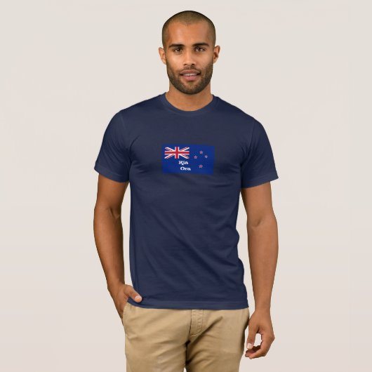 Kia Ora & Neuseeland Flaggenmode / Neuseeland T T-Shirt (Vorne ganz)