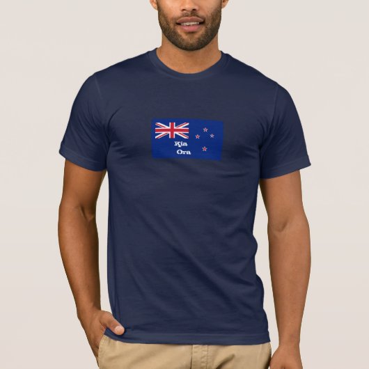 Kia Ora & Neuseeland Flaggenmode / Neuseeland T T-Shirt (Vorderseite)