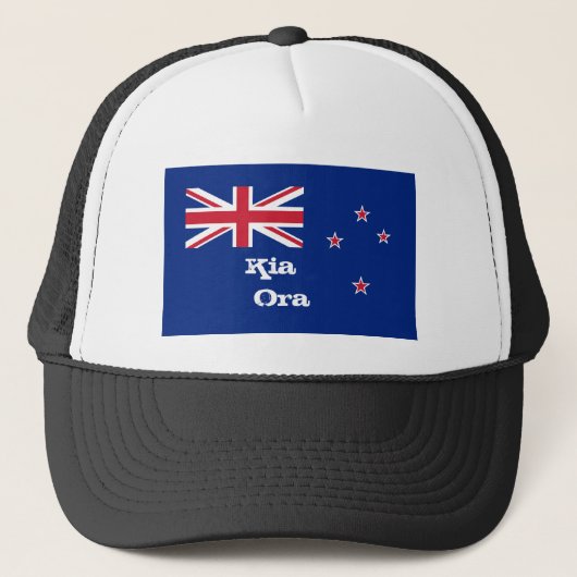 Kia Ora & Neuseeland Flaggenmode / Neuseeland Truckerkappe (Vorderseite)