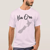 Kia Ora - Neuseeland Karte T-Shirt (Vorderseite)