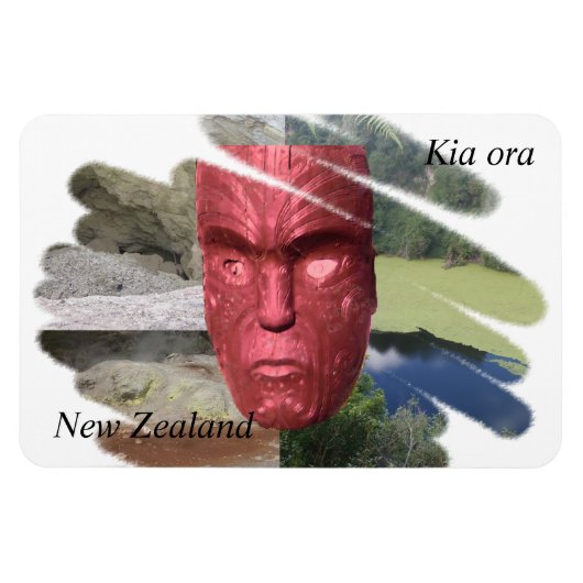 Kia Ora Neuseeländischer Magnet (Horizontal)
