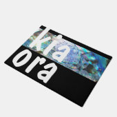 KIA ORA NEW ZEALAND PAUA BLACK MAORI NZ KIWI FUßMATTE (Schrägansicht)