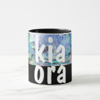 KIA ORA NEW ZEALAND PAUA BLACK MAORI NZ KIWI
