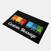 Kia Ora, Willkommen, NZ Māori Sprache, Benutzerdef Fußmatte (Schrägansicht)