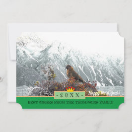 Kia Parrot & Happy Neujahr! Karte/Neuseeland Feiertagskarte